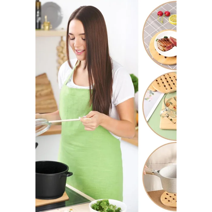 Lüks Bambu Yatay Desenli Kare Nihale Seti – 2li