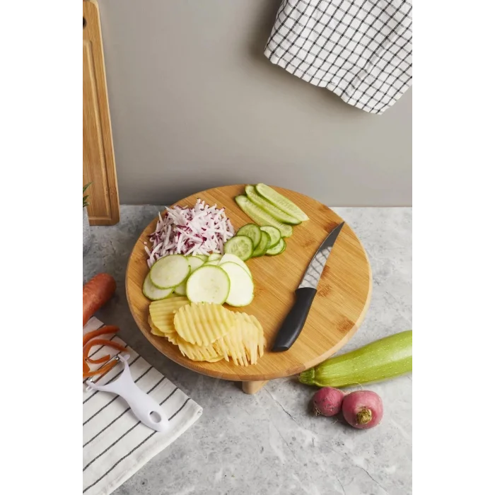 Prestij Bambu Ayaklı Kesme & Sunum Tahtası 30 cm