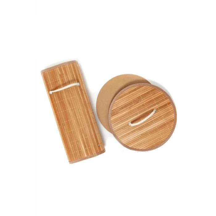 Bambu Luxury Round Laundry Basket – Çok Amaçlı Organik Düzenleme Sepeti