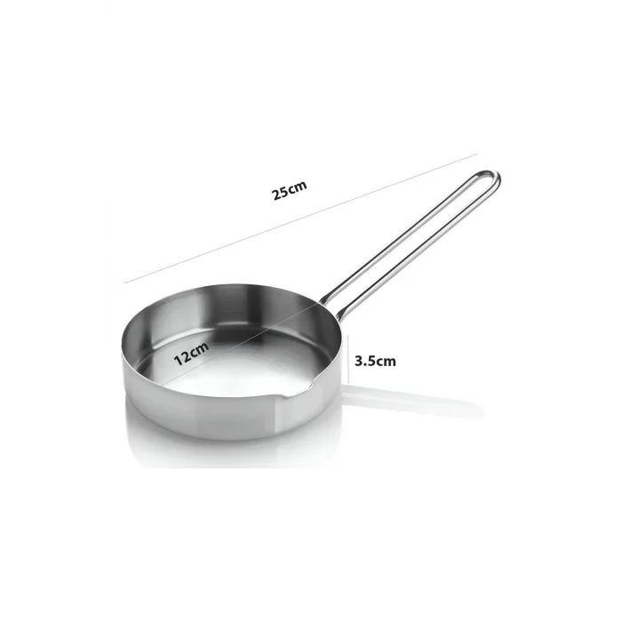 Premium 12 cm Yarım Çember Paslanmaz Çelik Çok Amaçlı Yumurta & Sos Tavası