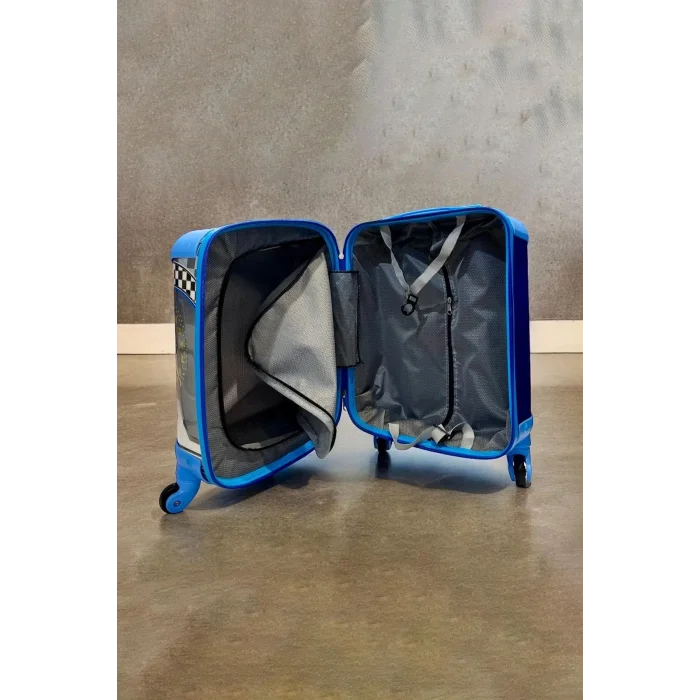 Speedy Cars Premium Mavi Erkek Çocuk Valizi