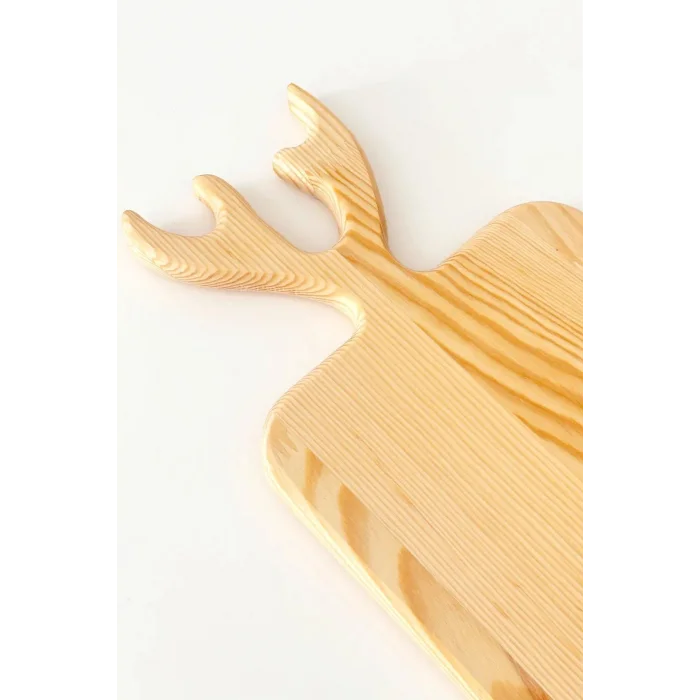 Premium Geyikli Ahşap Sunum Tahtası