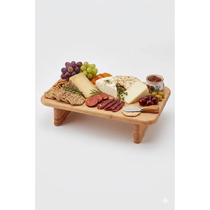 Stolthet Premium Ayaklı Bambu Sunum Tahtası 35x22 cm