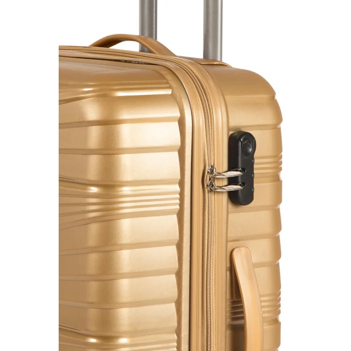 3’lü Valiz Bavul Seti Gold – Darbelere Karşı Yüksek Koruma
