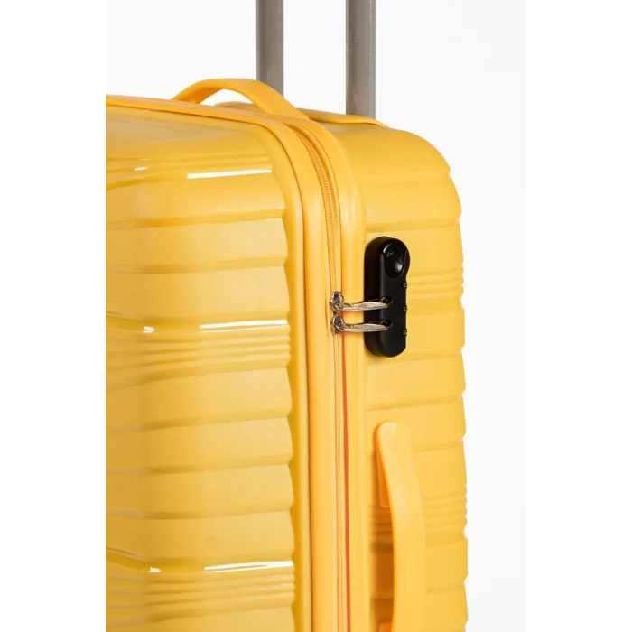 3’lü Valiz Bavul Seti Sarı – Darbelere Karşı Yüksek Koruma