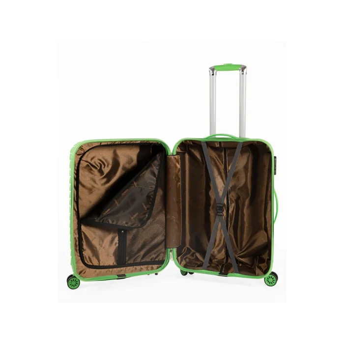 LuxeGreen 3lü Valiz Seti – Ultra Dayanıklı 360° Tekerlekli