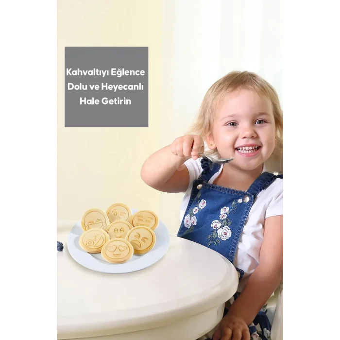 Emoji Yüzlü Granit Kaplama Özel Tasarım Pankek Tavası 28 cm – Premium Döküm