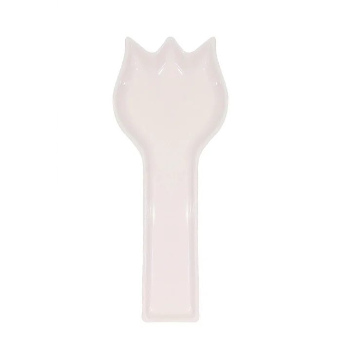 Eşsiz İnci Seramik Kaşıklık – 26 cm Beyaz Lüks Kaşık Kepçe Altlığı