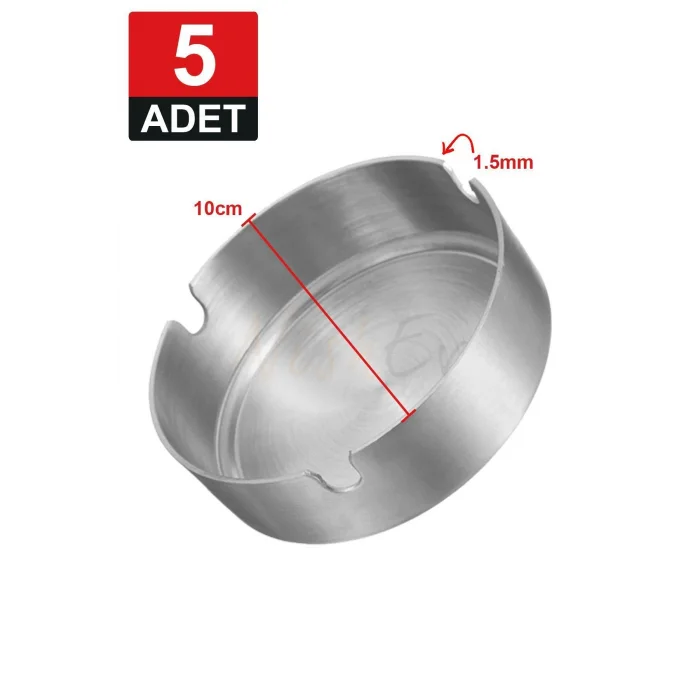 Prestige Elite 5’li Krom Küllük Seti – 10 cm Büyük Boy Paslanmaz Çelik