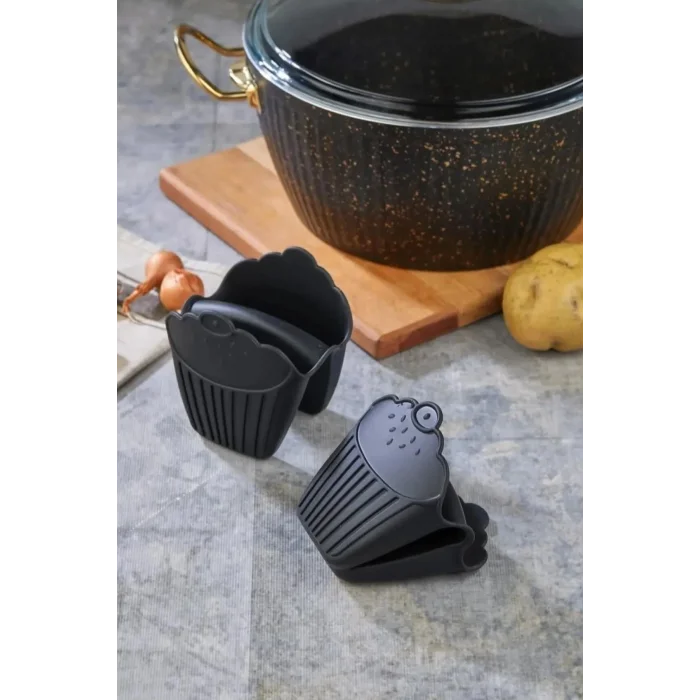 Premium 250°C Silikon Fırın Eldiveni – 10x10 cm – Gelişmiş Isı Yalıtımı