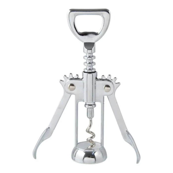 Lüks Krom Şarap Açacağı - Profesyonel Tirbuşon Seti