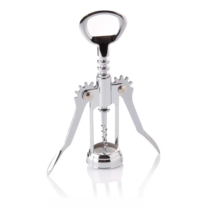 Lüks Krom Şarap Açacağı - Profesyonel Tirbuşon Seti