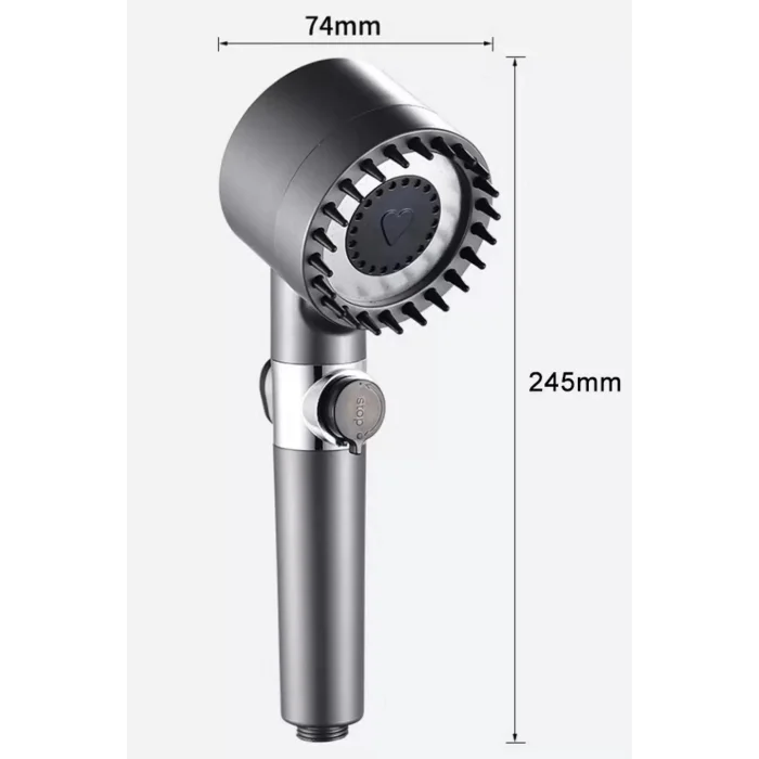 Lux 3 Fonksiyonlu Banyo Duş Başlığı Filtreli Kireç Önleyici Turbo Yüksek Basınçlı M