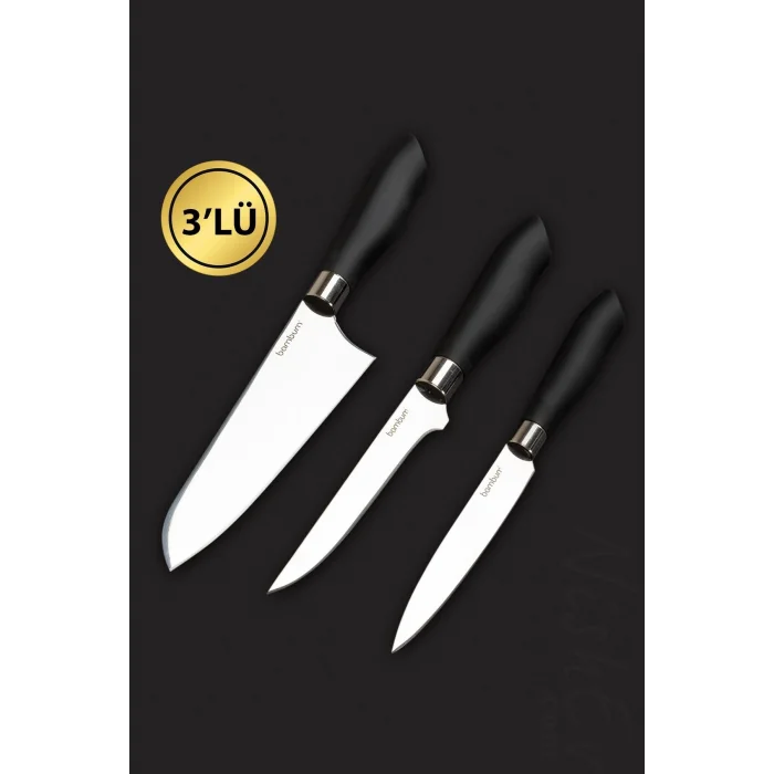 Mastercut Premium Şef Bıçak Seti – K3 (Küçük, Orta, Büyük)