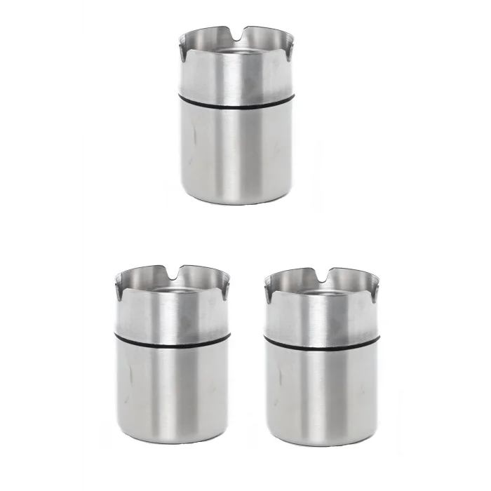 Paslanmaz Oto Küllük Dekoratif Küllük Metal Küllük Kokusuz Küllük 3 Adet