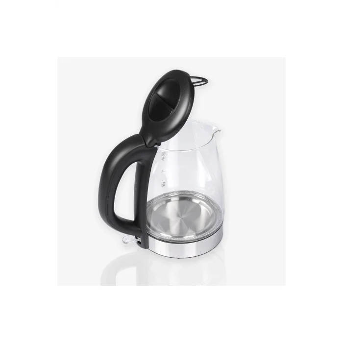 Al 4064 C Premium 1.7L Cam Kettle – 2200W LED Işıklı, 360° Döner Taban, Otomatik Kapanma