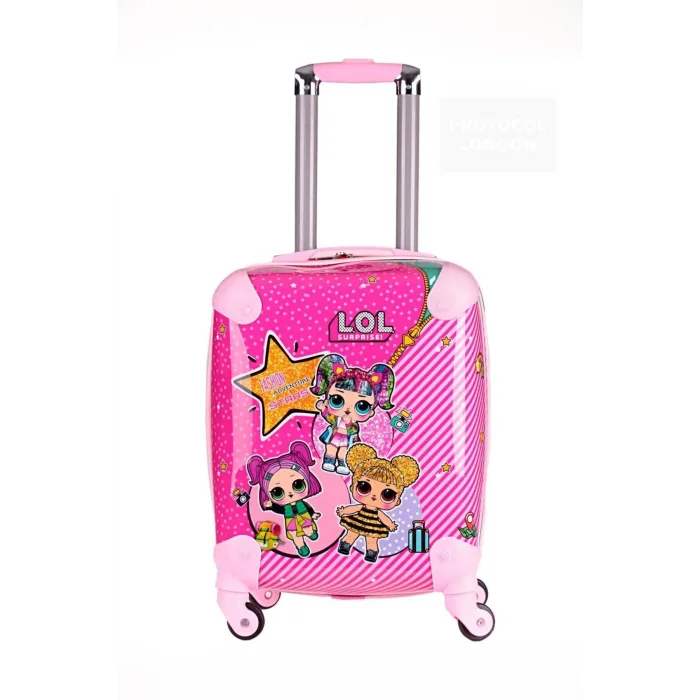 Premium Pembe ABS Çocuk Valizi