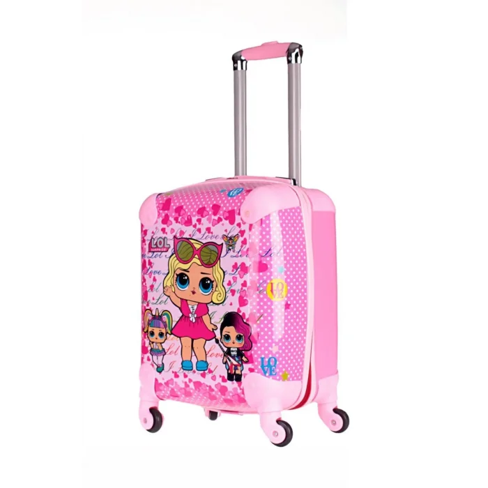 Lüks Kız Çocuk Valizi – Pembe ABS Seyahat Çantası