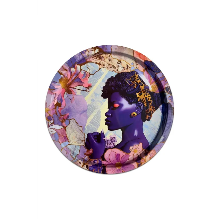 Premium 35cm Metal Yuvarlak Tepsi – Özel Tasarım