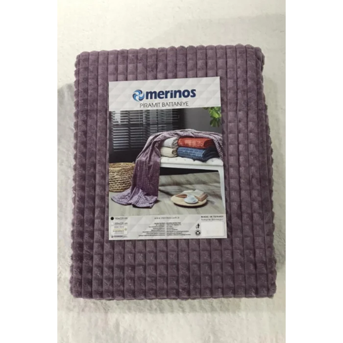Nishev Merinos Piramit Soft Lüks Çift Kişilik Battaniye