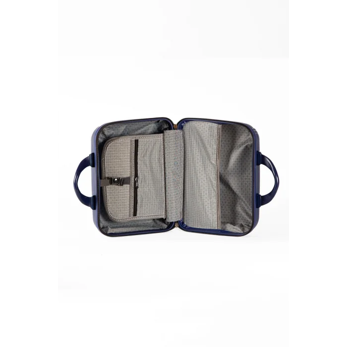 Lacivert Makyaj Çantası Darbelere Karşı Yüksek Koruma Yerli Üretim