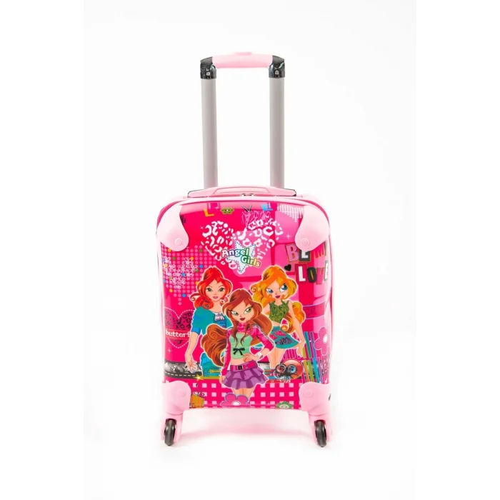Angel Girls Winx Lüks Çocuk Valizi - Pembe Şıklık