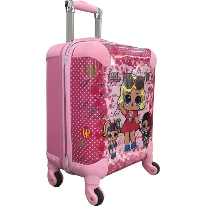 Lüks Pembe ABS Çocuk Valizi – Hafif ve Dayanıklı Tasarım