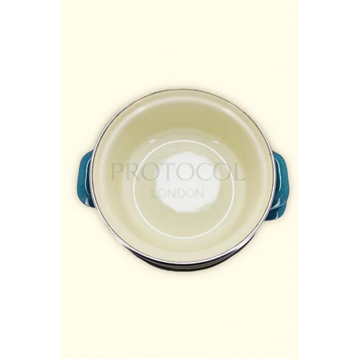 Protocol London 12/14/16 cm Mini Emaye Tencere Seti – Şık Çevre Dostu Çoklu Ocak Uyumu