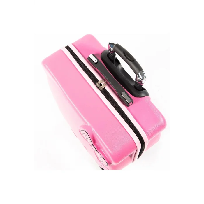 LuxKitty ABS Pembe Çocuk Valizi – 3 Renkli Konfor & Şıklık