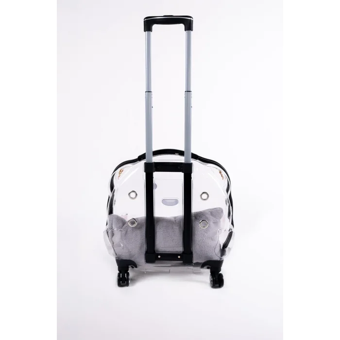 EcoLux Şeffaf Tekerlekli Evcil Hayvan Taşıma Çantası