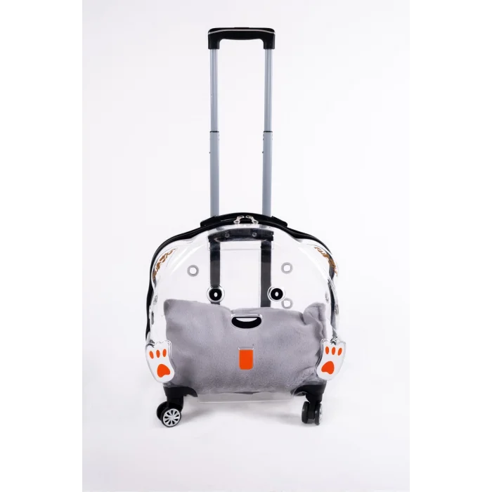 EcoLux Şeffaf Tekerlekli Evcil Hayvan Taşıma Çantası