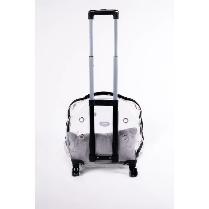Nishev Lüks Şeffaf Tekerlekli Hayvan Taşıma Çantası
