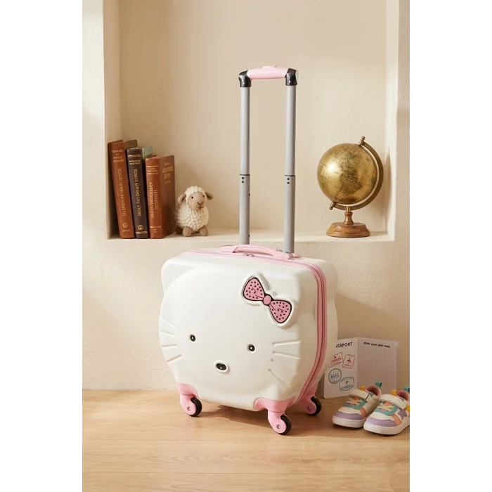 Hello Kitty Pembe Lüks Çocuk Valizi – ABS Dayanıklı Şıklık