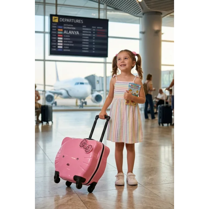 LuxeKitty Pembe ABS Çocuk Valizi