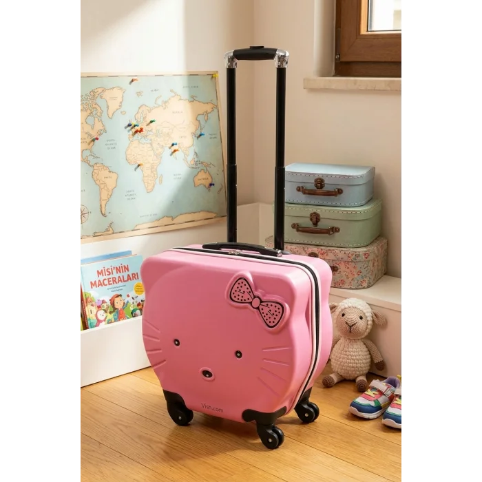 LuxeKitty Pembe ABS Çocuk Valizi