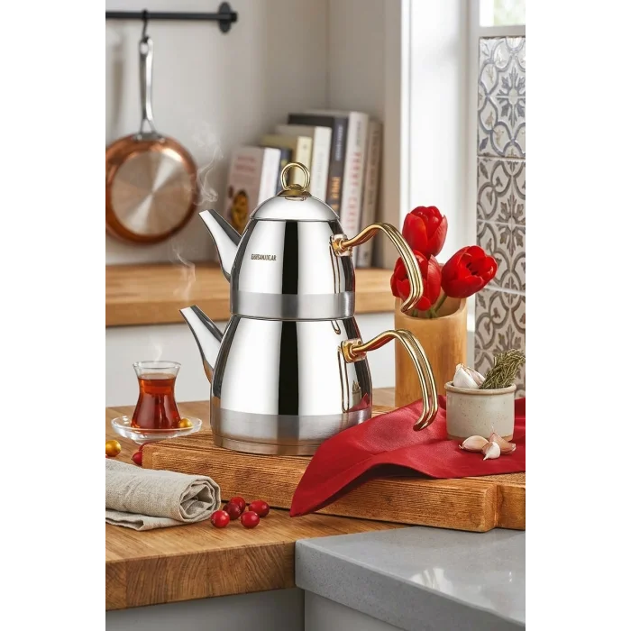 Ortaboy Roma Gold Line Premium Çaydanlık