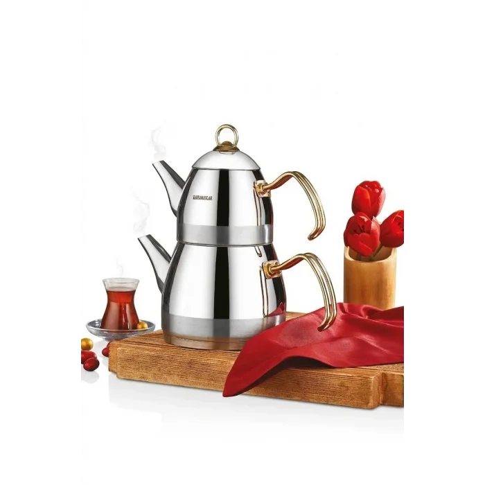 Ortaboy Roma Gold Line Premium Çaydanlık