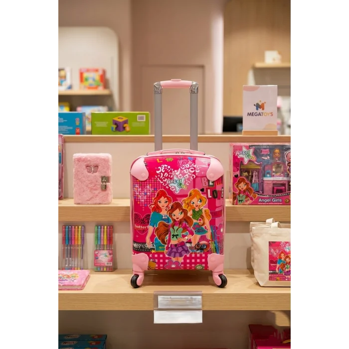 Angel Girls Winx Lüks Çocuk Valizi - Pembe Şıklık