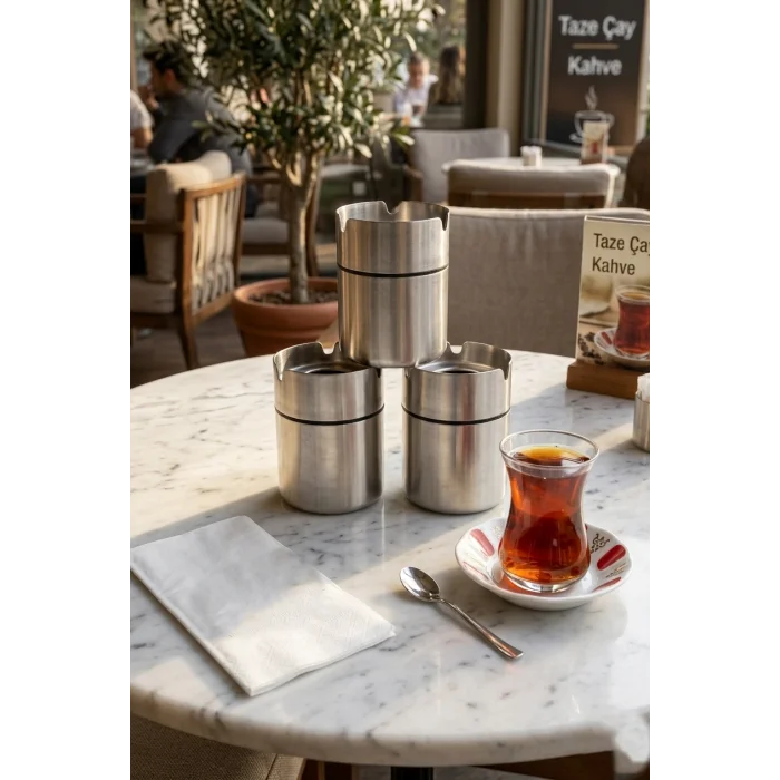 Lüks Paslanmaz Oto Küllük Seti – Kokusuz ve Estetik