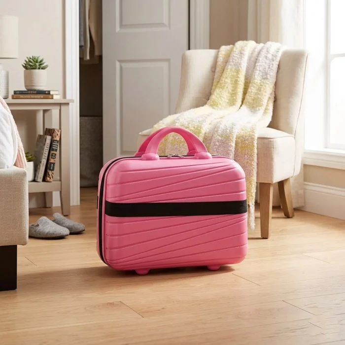 Lüks Pembe Makyaj Çantası – Darbelere Dayanıklı, Yüksek Koruma