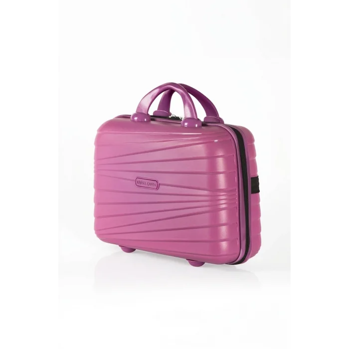 Lüks Mor Makyaj Çantası – Darbelere Karşı Yüksek Koruma, Yerli Üretim