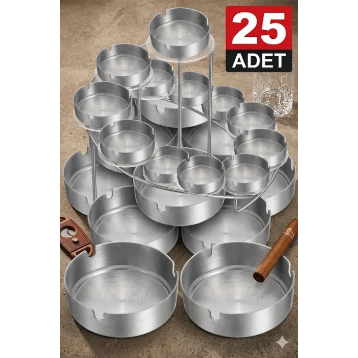 25 adet Krom Küllük Seti 10cm Otel -Restaurant- Cafe