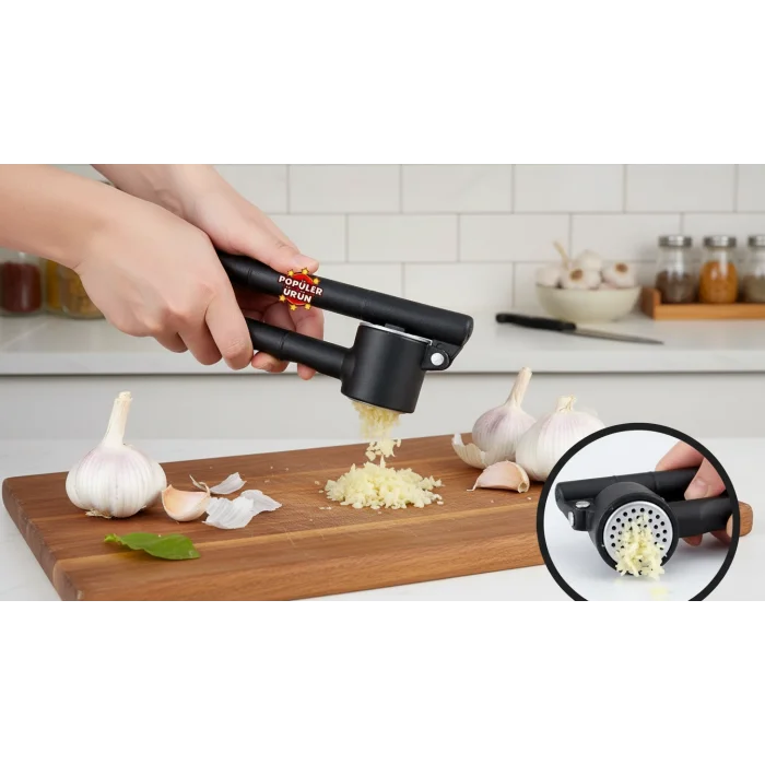 Nishev Premium Paslanmaz Çelik Sarımsak Ezici