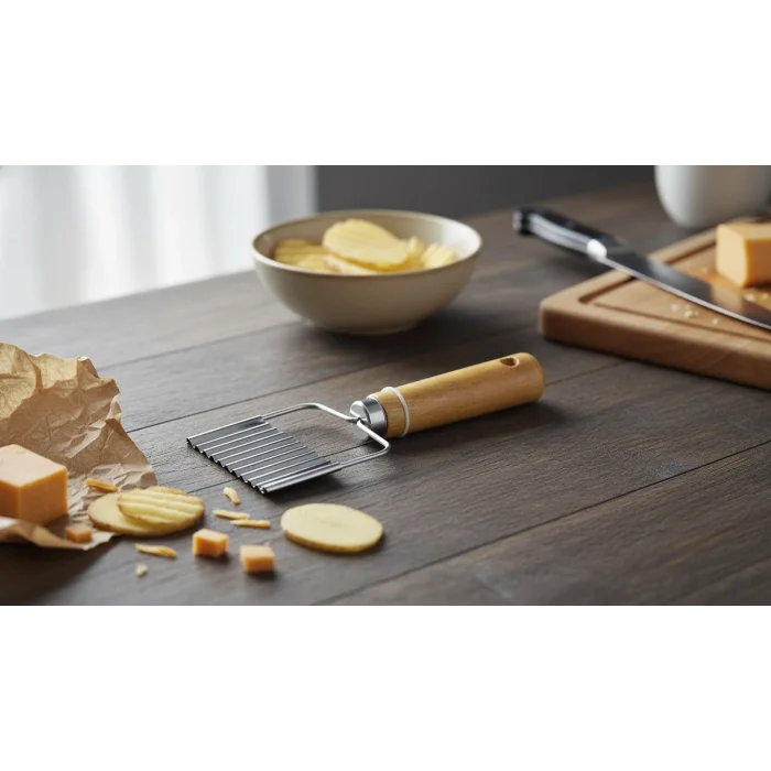 Bambu Saplı Metal Patates Doğrayıcı Dilim Dilim