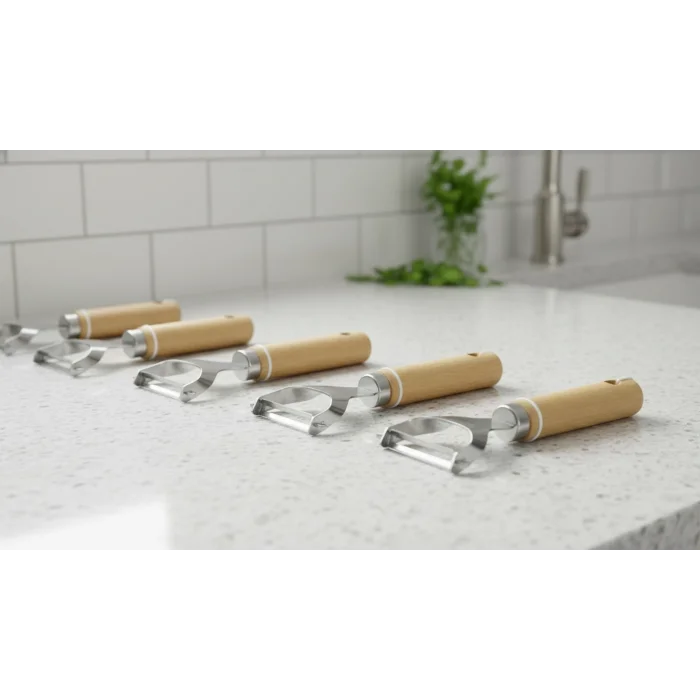 italyan tasarım ahşap Saplı Metal Meyve Sebze Soyacağı 5- adet otel resteurant cafe