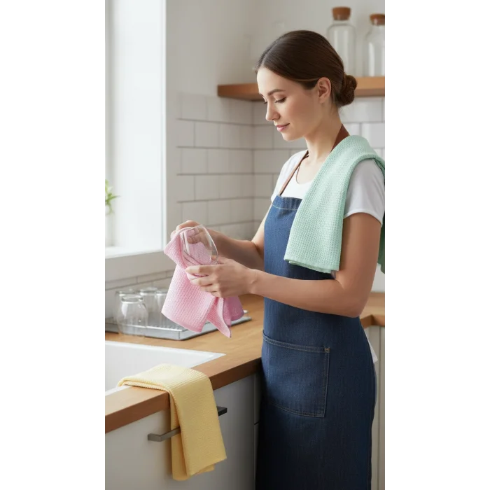 Lüks 3’lü Mikrofiber Temizlik Seti – Cam & Ayna Uzmanı