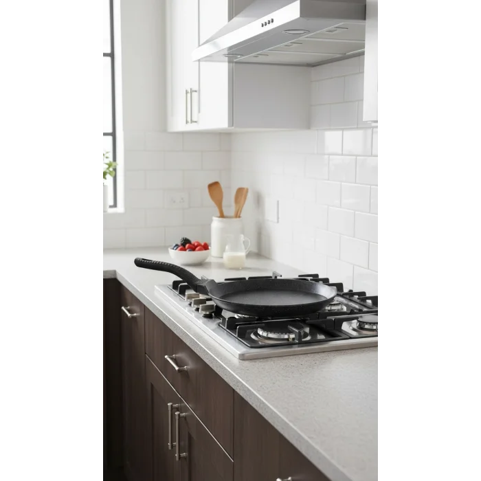 Hanımeli Premium Döküm Krep Tava 26 cm – Yanmaz Yapışmaz Çizilmez