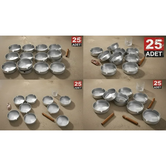 25 adet Krom Küllük Seti 10cm Otel -Restaurant- Cafe