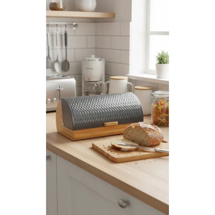 Zigzag Şıklık: Premium Bambu Ekmek Kutusu