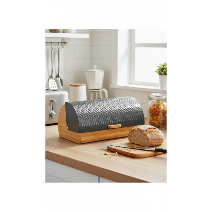 Zigzag Şıklık: Premium Bambu Ekmek Kutusu